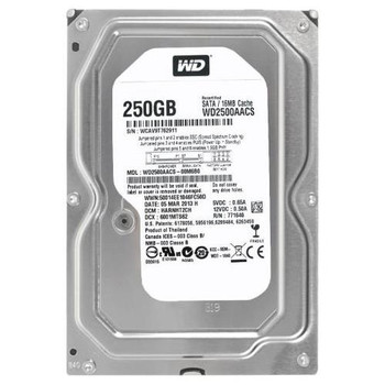 WD2500AACS Western Digital 250GB 7200RPM SATA 3.0 Gbps 3.5 16MB Cache Hard Drive WD2500AACS Western Digital 250GB 7200RPM SATA 3.0 Gbps 3.5 16MB Cache Hard Drive