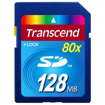 TS128MSD80 Transcend 128MB 80x Hi-Speed SD Flash Memory Card TS128MSD80 Transcend 128MB 80x Hi-Speed SD Flash Memory Card