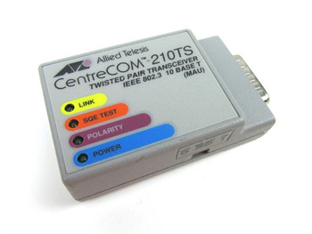 210TS Allied Telesis 10Mbps RJ-45 10Base-T Port UTP Ethernet Micro MAU Transceiver Module 210TS Allied Telesis 10Mbps RJ-45 10Base-T Port UTP Ethernet Micro MAU Transceiver Module
