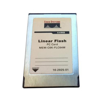 MEM-C6K-FLC64M Cisco 64MB PCMCIA Flash Memory Card for Catalyst 6500 MEM-C6K-FLC64M Cisco 64MB PCMCIA Flash Memory Card for Catalyst 6500