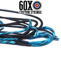 electric blue spec w black serving custom bow string