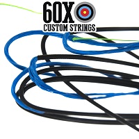 electric blue w black serving custom bow string