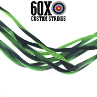 flo green and black serving custom bow string