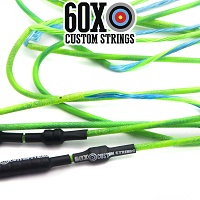 electric blue w flo green serving w 60x speed nocks custom bow string