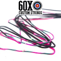 flo pink teal w black serving custom bow string