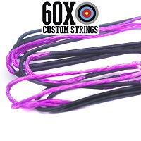 flo purple with black serving custom bow string