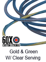 gold-green-w-clear-serving-custom-bow-string-color.png gold green w clear serving custom bow string