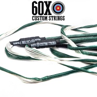 green white w green serving w 60x speed nocks custom bow string