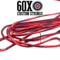 red spec neon red serving custom bow string