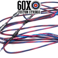 red blue w clear serving w 60x speed nocks custom bow string