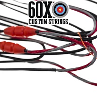 red silver and black custom bowstrings