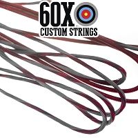 red spec silver serving custom bowstring