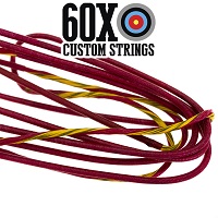 red yellow spec with red serving custom bowstring