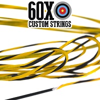 yellow black with yellow serving custom bowstring