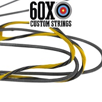 yellow silver black spec serving custom bow string