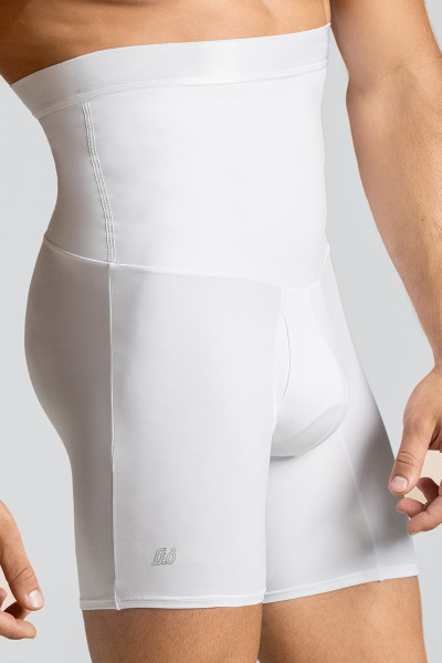 Leo High Waist Stomach Shaper with Boxer Brief 033284 White from Topdrawers Underwear - Close Large View Leo High Waist Stomach Shaper with Boxer Brief 033284 White from Topdrawers Underwear - Close Large View