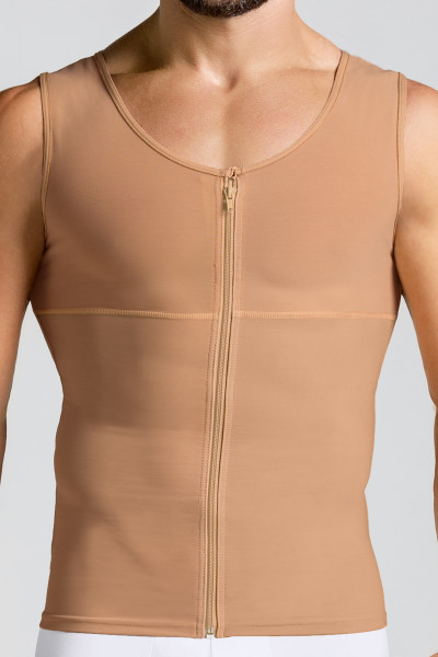 Leo Torso Toner Body Shaper for Men 035000 from Topdrawers Underwear - Nude - Close Large View Leo Torso Toner Body Shaper for Men 035000 from Topdrawers Underwear - Nude - Close Large View