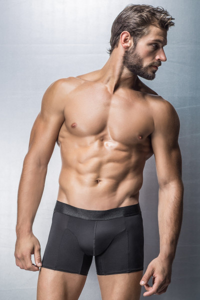 Leo Advanced Boxer Brief with Dual Lifter 033298 Black form Topdrawers Underwear - Large View Leo Advanced Boxer Brief with Dual Lifter 033298 Black form Topdrawers Underwear - Large View