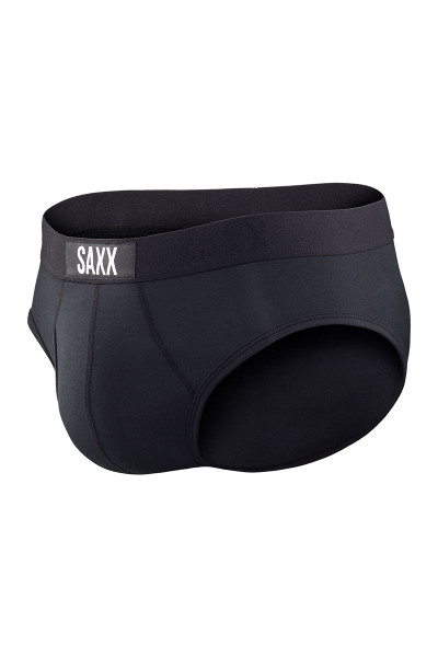 BLK Black - Saxx Ultra Brief with Fly SXBR30-BLK - Front View - Topdrawers Underwear for Men BLK Black - Saxx Ultra Brief with Fly SXBR30-BLK - Front View - Topdrawers Underwear for Men
