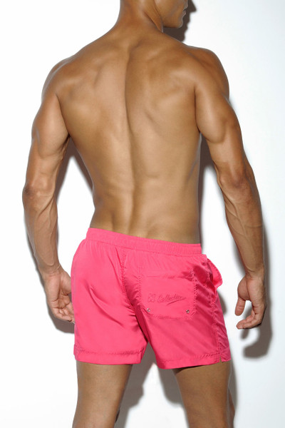 05 Pink - ES Collection Basic Swim Short 1721 - Rear View - Topdrawers Swimwear for Men 05 Pink - ES Collection Basic Swim Short 1721 - Rear View - Topdrawers Swimwear for Men