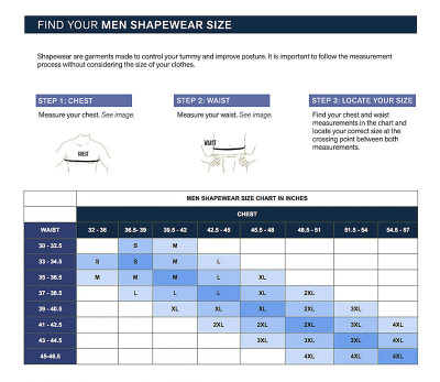 Sizing Chart - Leo Shapewear - Topdrawers Underwear for Men Sizing Chart - Leo Shapewear - Topdrawers Underwear for Men