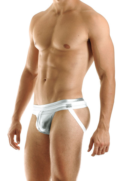 Silver - Modus Vivendi Metallic Jockstrap 08413 - Side View - Topdrawers Underwear for Men Silver - Modus Vivendi Metallic Jockstrap 08413 - Side View - Topdrawers Underwear for Men