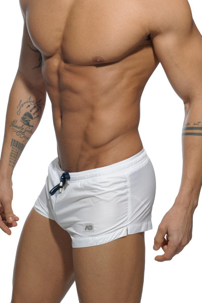 01 White - Addicted Basic Mini Swim Short ADS111 - Side View - Topdrawers Swimwear for Men 01 White - Addicted Basic Mini Swim Short ADS111 - Side View - Topdrawers Swimwear for Men