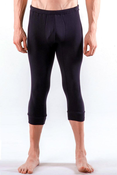 Black - Go Softwear DTLA 3/4 Lounge Pant 4619 - Front View - Topdrawers Menswear Black - Go Softwear DTLA 3/4 Lounge Pant 4619 - Front View - Topdrawers Menswear