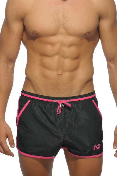10 Black - Addicted Piping Basic Swim Short ADS070 - Front View - Topdrawers Swimwear for Men 10 Black - Addicted Piping Basic Swim Short ADS070 - Front View - Topdrawers Swimwear for Men