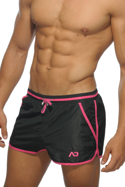 10 Black - Addicted Piping Basic Swim Short ADS070 - Side View - Topdrawers Swimwear for Men 10 Black - Addicted Piping Basic Swim Short ADS070 - Side View - Topdrawers Swimwear for Men