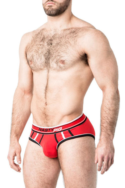 Red - Nasty Pig Speed Demon Brief 5569 - Side View - Topdrawers Underwear for Men Red - Nasty Pig Speed Demon Brief 5569 - Side View - Topdrawers Underwear for Men