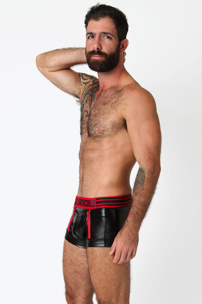 Red - CellBlock 13 Octane Jock Trunk CBU117 - Side View - Topdrawers Underwear for Men Red - CellBlock 13 Octane Jock Trunk CBU117 - Side View - Topdrawers Underwear for Men