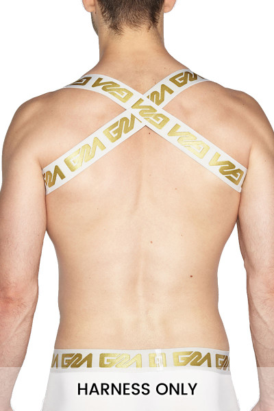 Garçon Model San Marco Shoulder Harness GM17-SHOULDER-WHITE - Rear View - Topdrawers Menswear Garçon Model San Marco Shoulder Harness GM17-SHOULDER-WHITE - Rear View - Topdrawers Menswear