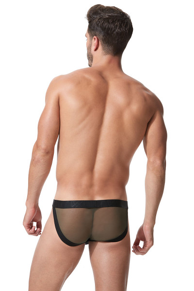 Khaki - Gregg Homme Temptation Brief 152103 - Rear View - Topdrawers Underwear for Men Khaki - Gregg Homme Temptation Brief 152103 - Rear View - Topdrawers Underwear for Men