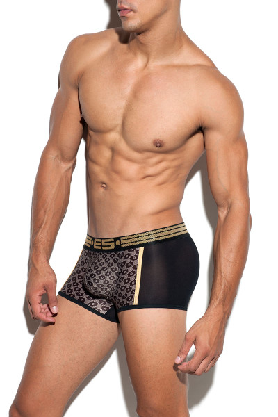 13 Brown - ES Collection Cravat Print Boxer UN233 - Side View - Topdrawers Underwear for Men 13 Brown - ES Collection Cravat Print Boxer UN233 - Side View - Topdrawers Underwear for Men