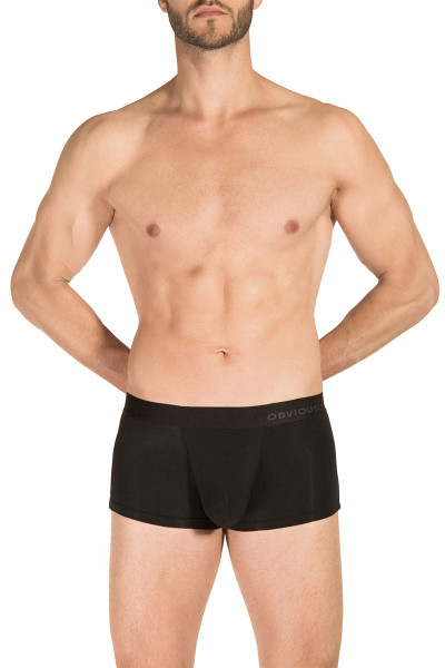 1A Black - Obviously PrimeMan Trunk A03 - Front View - Topdrawers Underwear for Men 1A Black - Obviously PrimeMan Trunk A03 - Front View - Topdrawers Underwear for Men