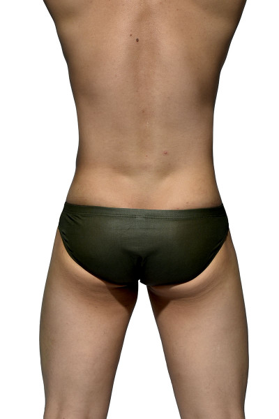 V1GN Vinyl Green - Private Structure Desire Glaze Bikini DGEMU3553BT - Rear View - Topdrawers Underwear for Men V1GN Vinyl Green - Private Structure Desire Glaze Bikini DGEMU3553BT - Rear View - Topdrawers Underwear for Men