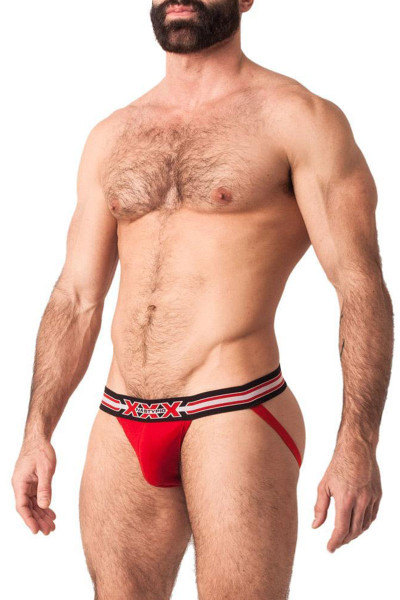 Red - Nasty Pig XXX Jock 5582 - Side View - Topdrawers Underwear for Men Red - Nasty Pig XXX Jock 5582 - Side View - Topdrawers Underwear for Men
