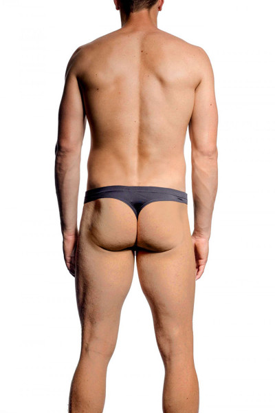 075 Charcoal - JM SKINZ Thong 88165 - Rear View - Topdrawers Underwear for Men 075 Charcoal - JM SKINZ Thong 88165 - Rear View - Topdrawers Underwear for Men