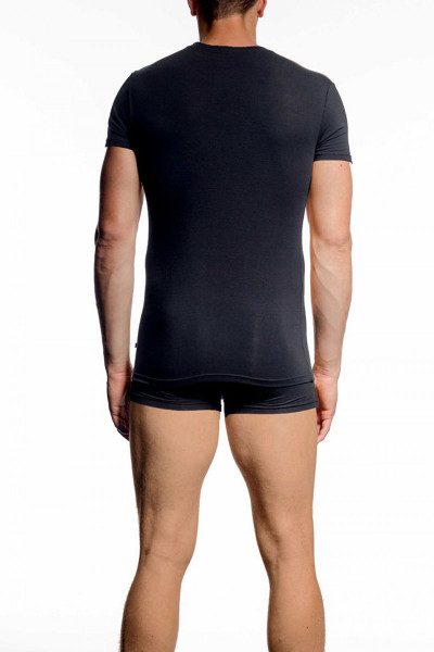001 Black - JM NATURA Crew Neck T-Shirt 90381 - Rear View - Topdrawers Underwear for Men 001 Black - JM NATURA Crew Neck T-Shirt 90381 - Rear View - Topdrawers Underwear for Men