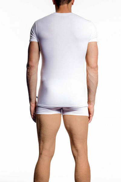 002 White - JM NATURA Crew Neck T-Shirt 90381 - Rear View - Topdrawers Underwear for Men 002 White - JM NATURA Crew Neck T-Shirt 90381 - Rear View - Topdrawers Underwear for Men