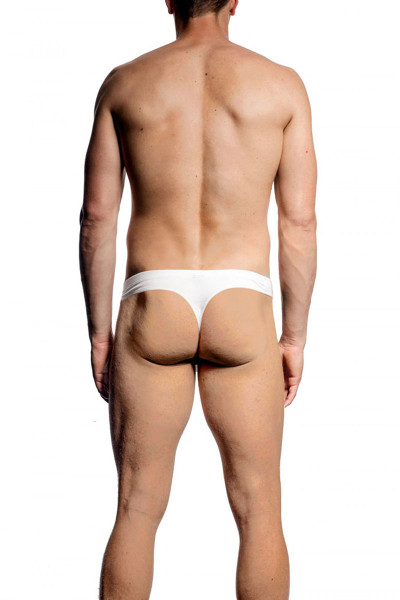 002 White - JM NATURA Thong 90365 - Rear View - Topdrawers Underwear for Men 002 White - JM NATURA Thong 90365 - Rear View - Topdrawers Underwear for Men