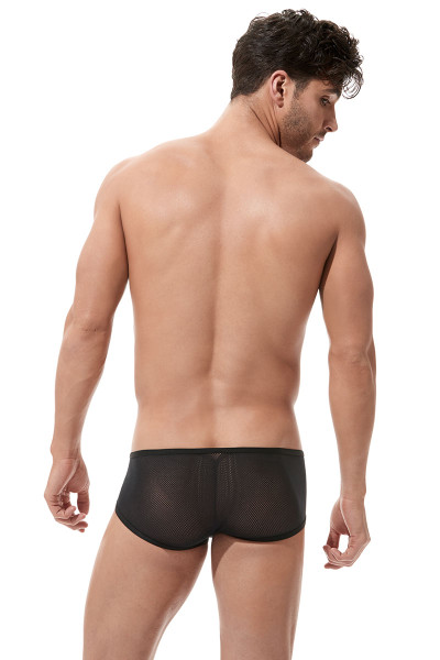 Black - Gregg Homme Conquistador Boxer Brief 160005 - Rear View - Topdrawers Underwear for Men Black - Gregg Homme Conquistador Boxer Brief 160005 - Rear View - Topdrawers Underwear for Men