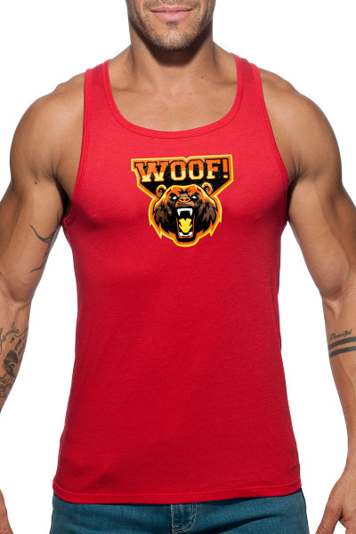 06 Red - Addicted Woof Tank Top AD603 - Front View - Topdrawers Menswear 06 Red - Addicted Woof Tank Top AD603 - Front View - Topdrawers Menswear