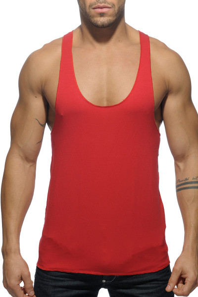 06 Red - Addicted Back Logo Tank Top AD340 - Front View - Topdrawers Menswear 06 Red - Addicted Back Logo Tank Top AD340 - Front View - Topdrawers Menswear