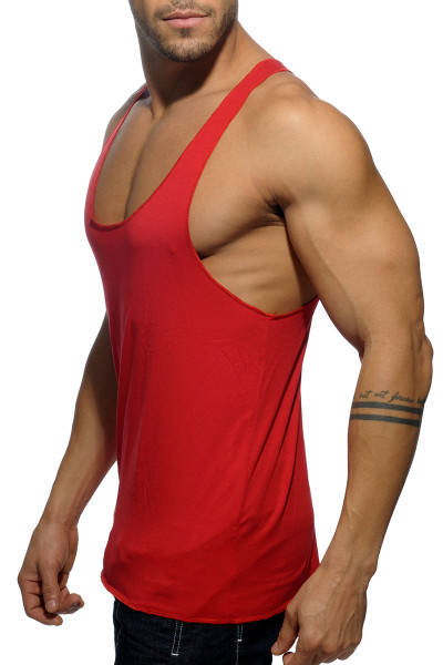 06 Red - Addicted Back Logo Tank Top AD340 - Side View - Topdrawers Menswear 06 Red - Addicted Back Logo Tank Top AD340 - Side View - Topdrawers Menswear