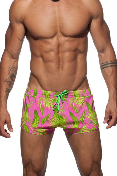 24 Fuchsia - Addicted Plants Swim Short ADS140 - Front View - Topdrawers Swimwear for Men 24 Fuchsia - Addicted Plants Swim Short ADS140 - Front View - Topdrawers Swimwear for Men