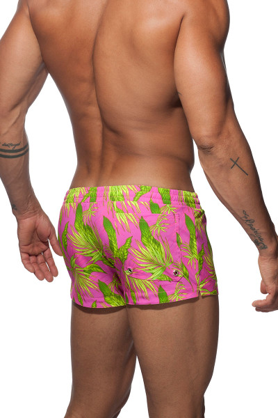 24 Fuchsia - Addicted Plants Swim Short ADS140 - Rear View - Topdrawers Swimwear for Men 24 Fuchsia - Addicted Plants Swim Short ADS140 - Rear View - Topdrawers Swimwear for Men
