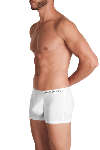 1N White - Obviously PrimeMan Boxer Brief 3 Inch Leg A00 - Side View - Topdrawers Underwear for Men 1N White - Obviously PrimeMan Boxer Brief 3 Inch Leg A00 - Side View - Topdrawers Underwear for Men