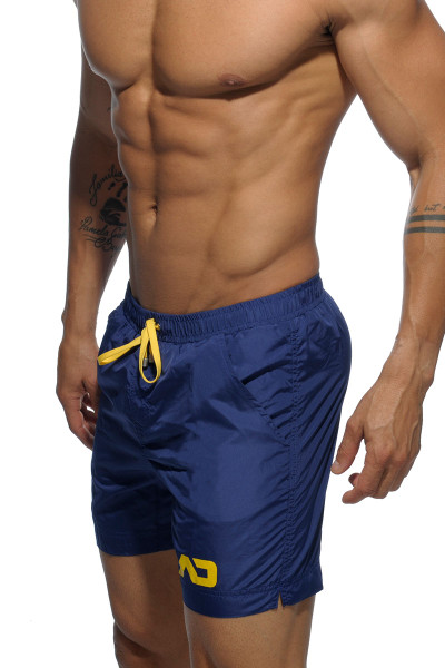 09 Navy - Addicted Basic Addicted Swim Long Short ADS073 - Side View - Topdrawers Swimwear for Men 09 Navy - Addicted Basic Addicted Swim Long Short ADS073 - Side View - Topdrawers Swimwear for Men